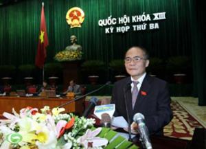 Chủ tịch Quốc hội Nguyễn Sinh Hùng  