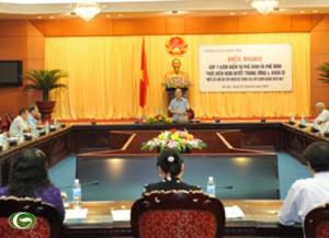 Chủ tịch QH Nguyễn Sinh Hùng chủ trì hội nghị  